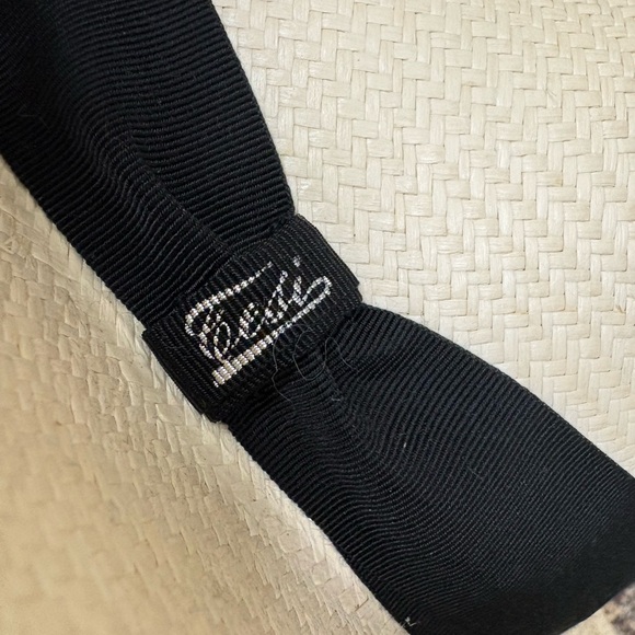 Tesi straw Fedora with Black Band - Picture 2 of 10